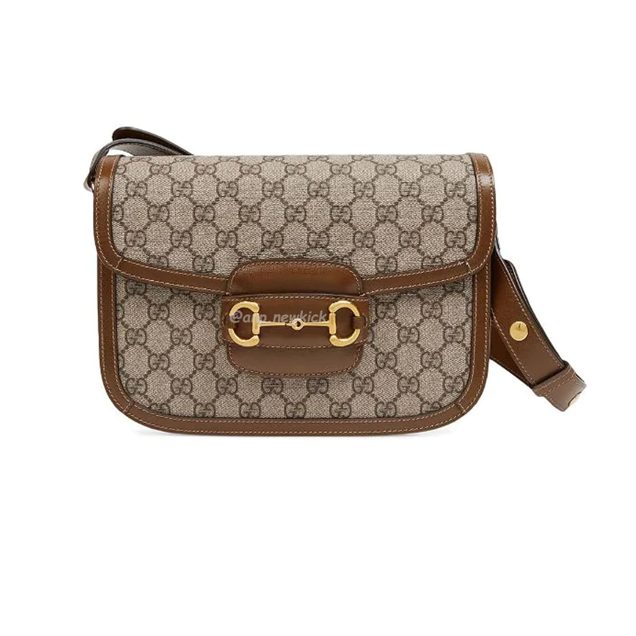 Gucci 1955 Horsebit Shoulder Bag Small Beigebrown (1) - www.newkick.vip
